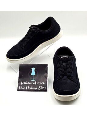 Allbirds Women's Black Canvas Pacers Lace-Up Sneakers Casual Shoes Sz 8 2294